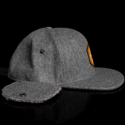 Grey Ear Flap Hat